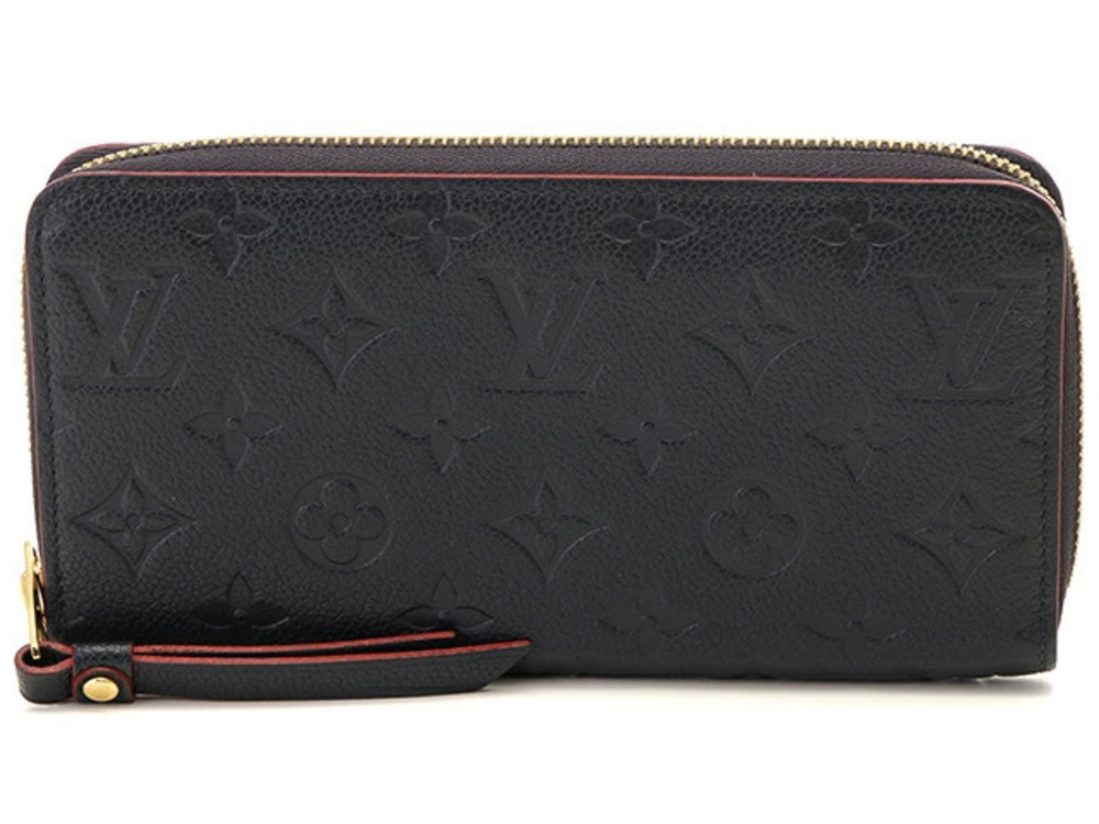 LOUIS VUITTON Wallet Zippy Monogram Empreinte Marine Blue Rouge Red